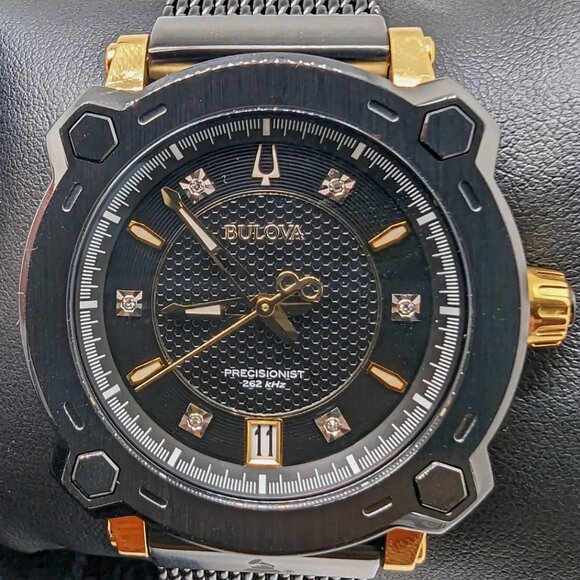 Bulova Precisionist Sapphire Black Dial Edition Women's Watch - Picture 1 of 5
